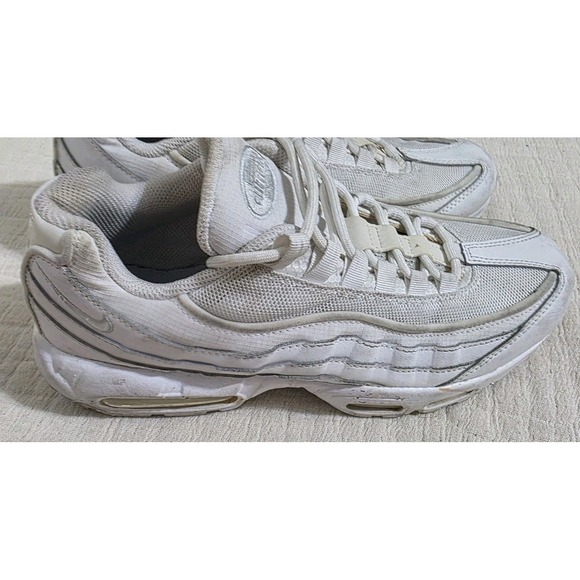 Nike Air Max 95 Mens Size 8.5 Triple White CT1268-100 - Picture 1 of 6